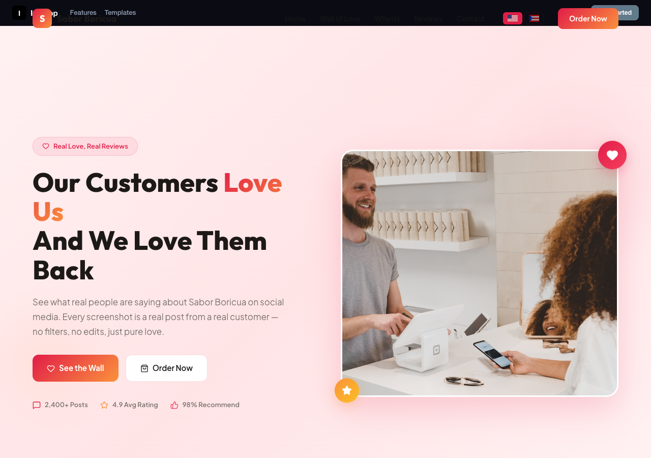 Customer Wall of Love